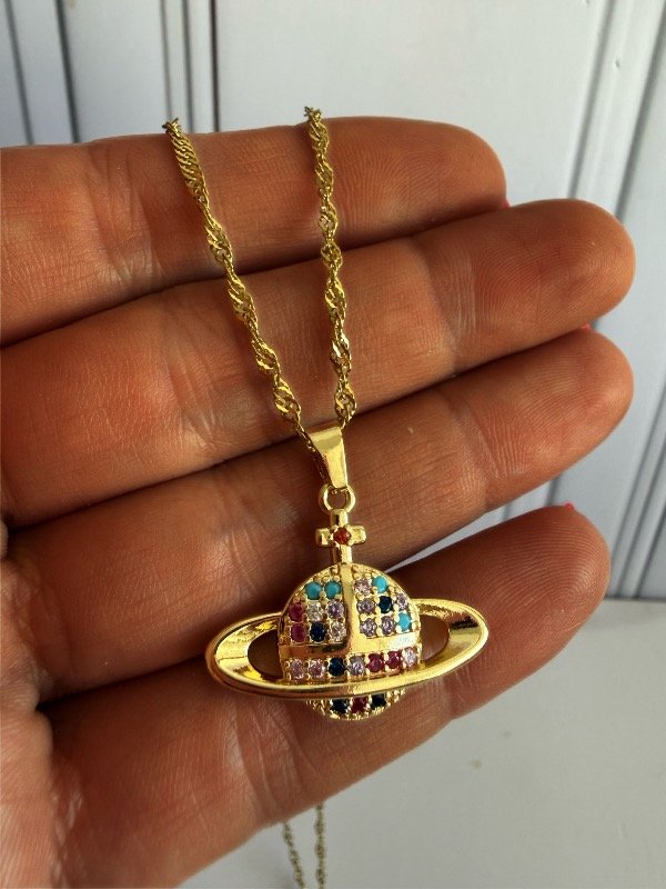 Producto - Conjunto Saturno Rainbow Gold