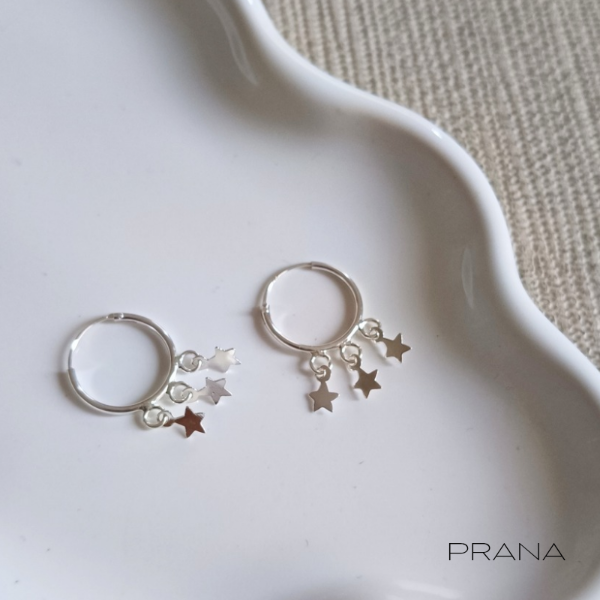 Producto - Argollas con Estrellas - 1,6cm