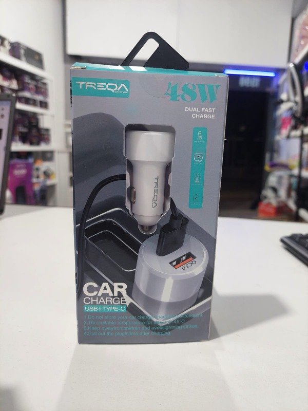 Producto - CARGADOR AUTO TREQA 48W