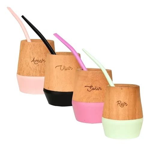 Producto - Mate de Madera + Bombilla