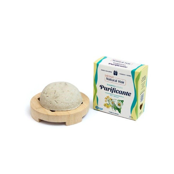 Producto - Shampoo Solido Purificante Cabello Graso x 65gr MERAKI