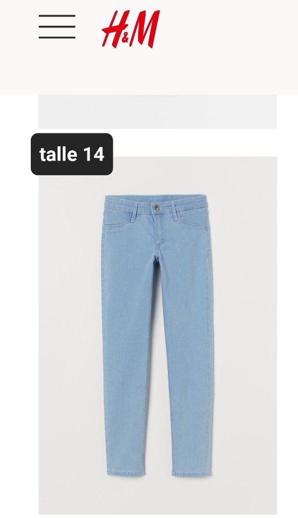 Jean HyM talle 14  celeste claro