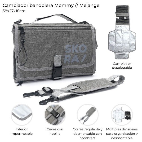 Producto - CAMBIADOR BANDOLERA SKORA MELANGE