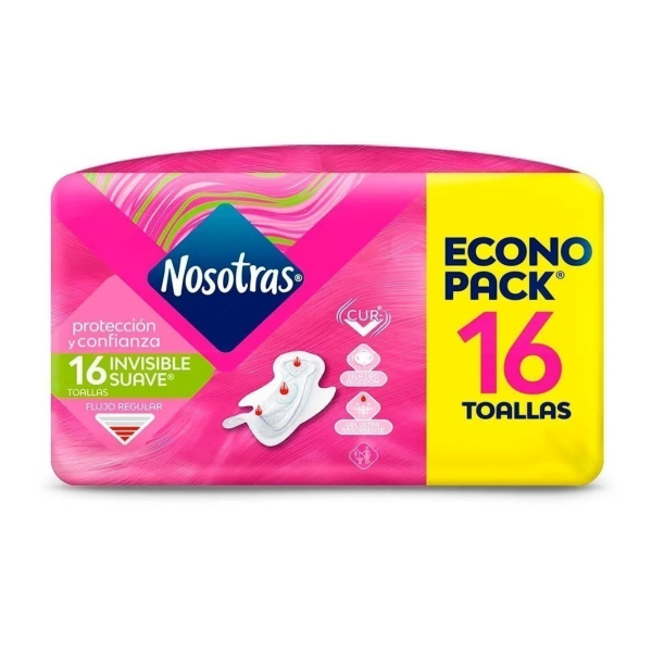 Producto - Toallas Femeninas Nosotras Invisible tipo algodón