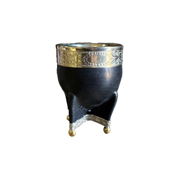 Producto - Mate imperial repujado con base alpaca con bolitas - 1