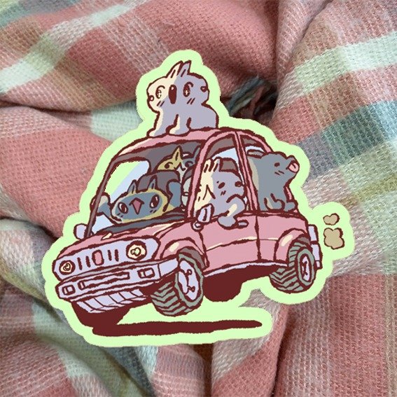 Producto - sticker vinilo frost "autito magico"