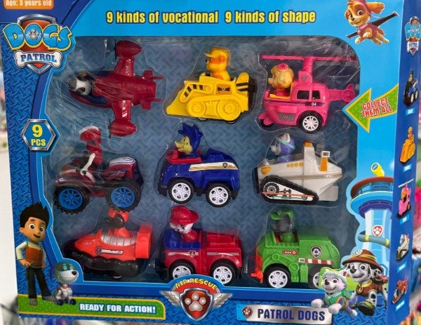 Producto - PAW PATROL EN AUTOS X9