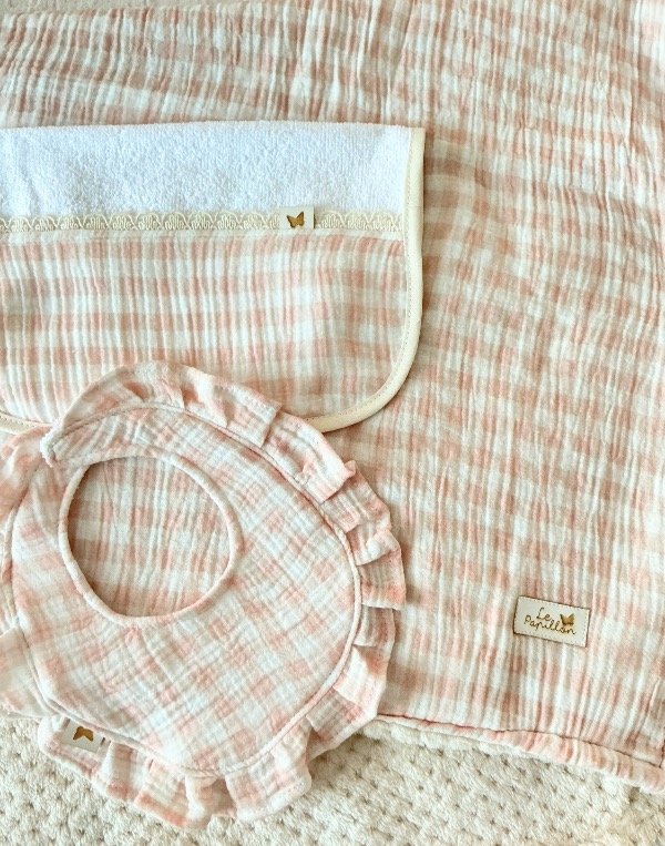 Producto - Box baby cotton rosa viejo cuadrille