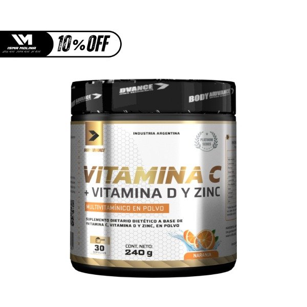 Producto - VITAMINA C + D + ZINC BODY ADVANCE - NARANJA 240GR