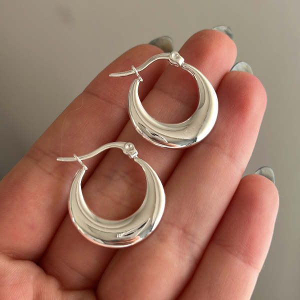 Producto - Argollas Tina - Acero blanco - 21mm