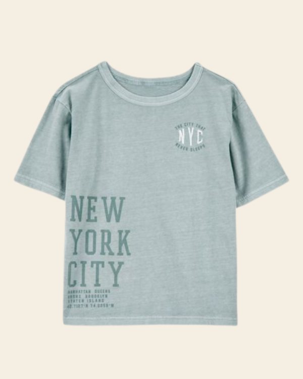 Producto - Remera Carters Niño New York City Verde Lavado