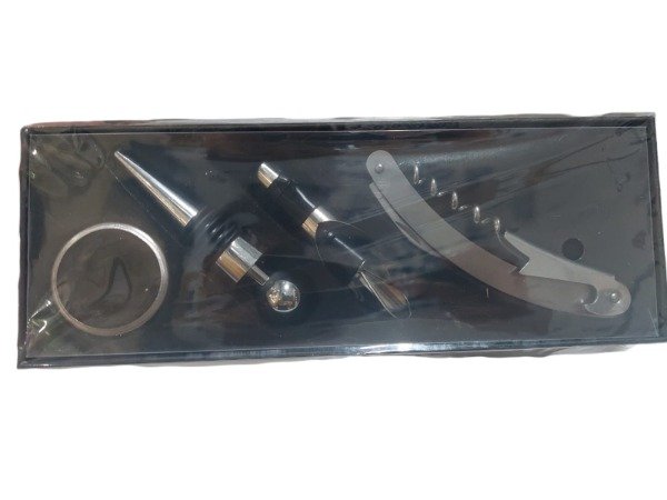 Producto - Set de Vino (anillo,corcho,vertedor,destapador)