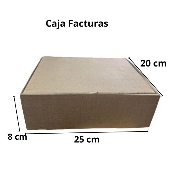 Producto - Caja Kraft para Facturas 25x20 x1