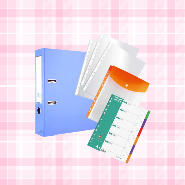 Producto - Kit Bibliorato Liso + 100 Folios + 6 Separadores + Sobre Pvc