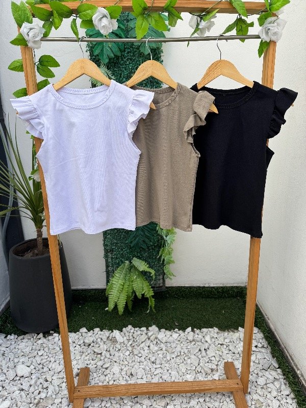 Producto - Musculosa algodón volados