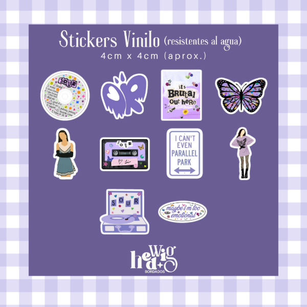 Producto - Pack 10 Stickers Vinilo OLIVIA RODRIGO #1