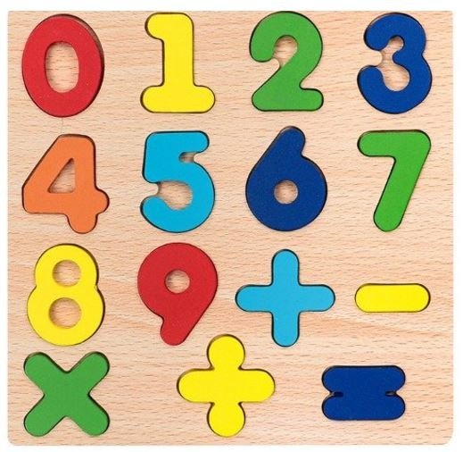 Producto - Números/letras encastrables de madera