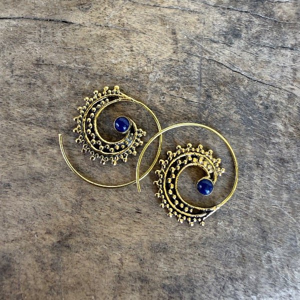 Producto - Aros Noor Lapislázuli Bronce