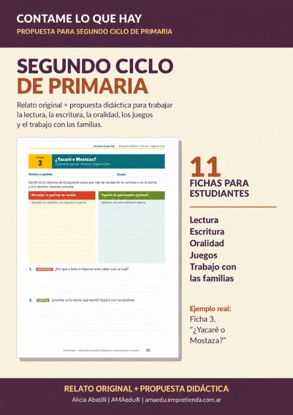 Producto - Lectura CONTAME LO QUE HAY - Cuento y Propuestas - 1