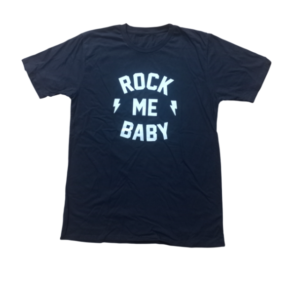 Producto - Remera de Algodón ROCK ME BABY (Clásica Negra)