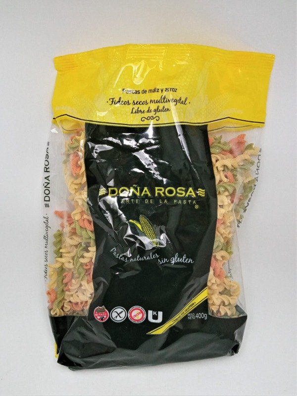 Producto - Fideos Fusilli multivegetales Doña Rosa