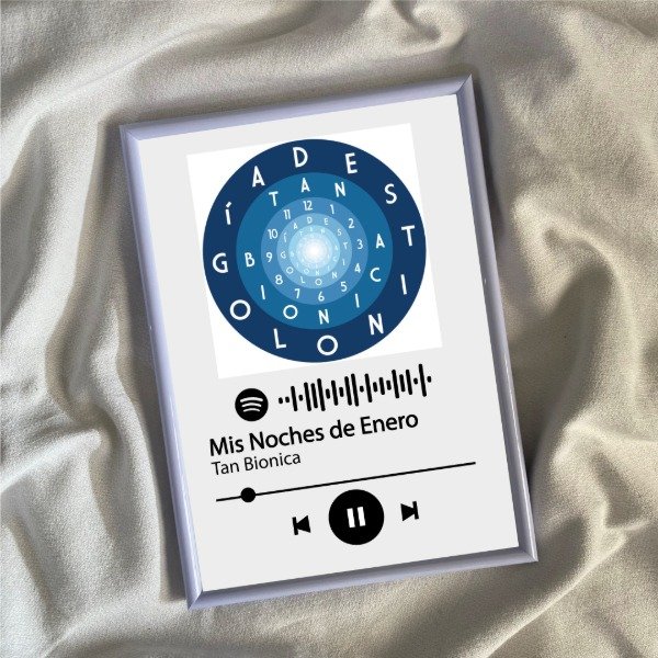 Producto - Cuadro Canción (Mis Noches de Enero - Tan Bionica)