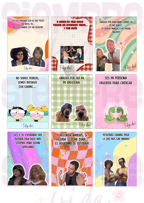 Producto - Plantilla Tarjetas Memes Dia del Amigo