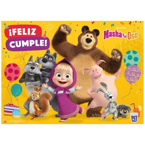 Producto - Cartel Masha y oso 55 x 40 aprox