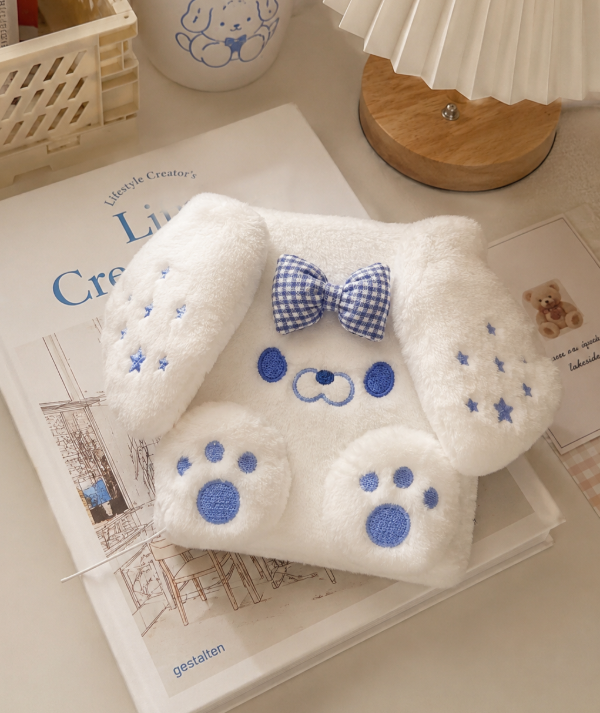 Producto - Cuaderno peluche conejo blanco