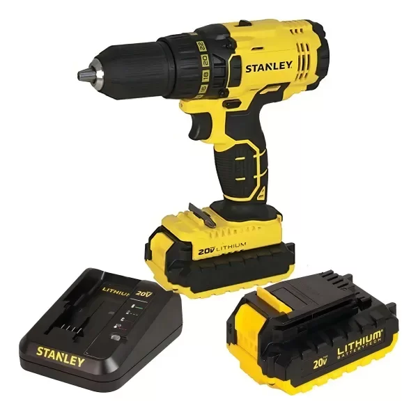 Producto - Taladro atornillador inalámbrico de 13mm Stanley SCD20 1 Bat 20V Cargador Malet