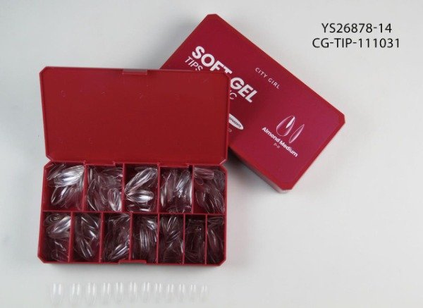 Producto - TIP SOFT GEL ALMOND MEDIUM CLASSIC CITY GIRL 504PCS 0-11