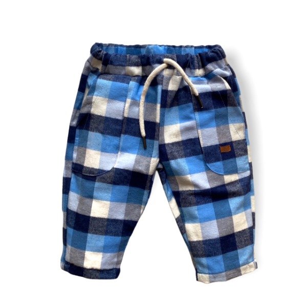Pantalón Pilu Escoses Frisado Celeste - Roma Bebes