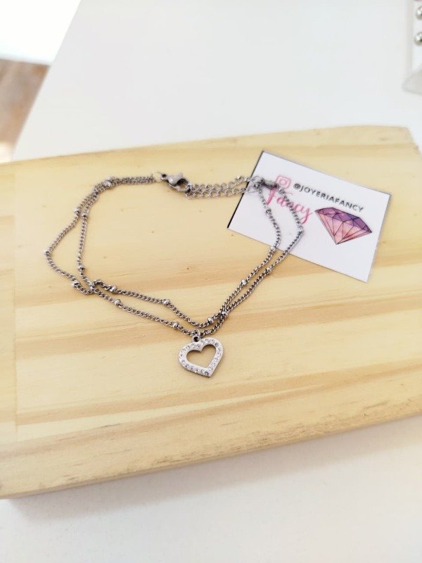 Producto - Pulsera corazon strass aq