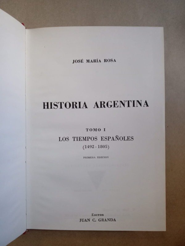 Producto - Historia argentina 1-6  - José María Rosa - Juan C. Granda 1970 T D - 2