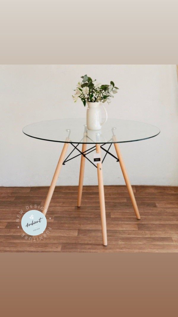 Producto - Mesa Eames Redonda Vidrio 1.00 ULTIMAS EN STOCK