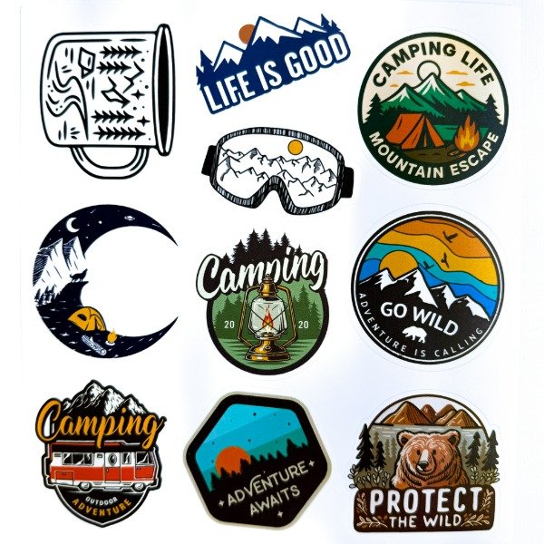 Plancha de Stickers Adventure - Mates and Chill