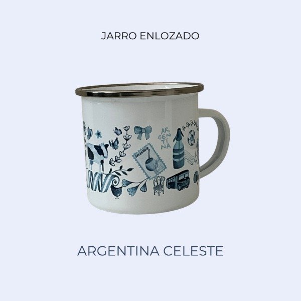 Producto - Jarro Enlozado Argentina Celeste