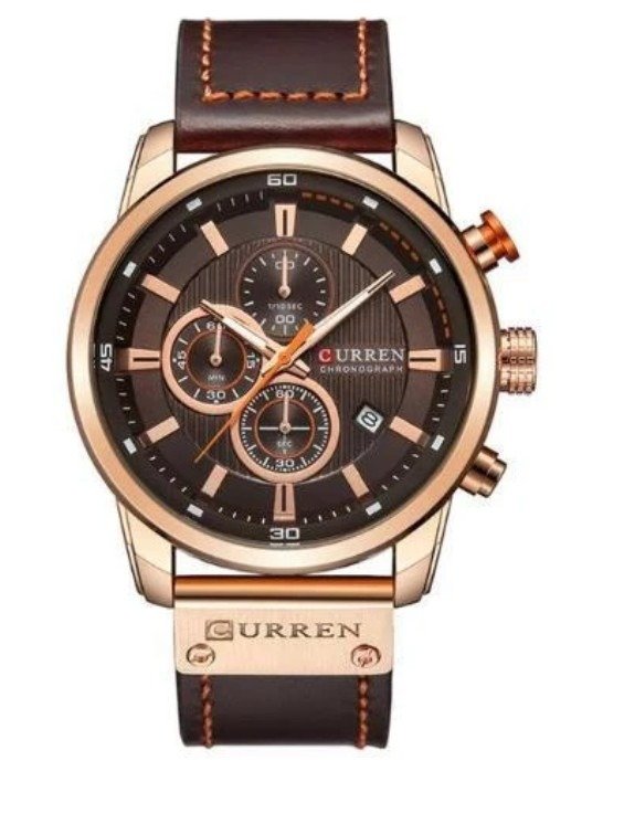 Producto - Reloj Curren 8291 CU001 Bisel dorado cuero Movimiento de Cuarzo