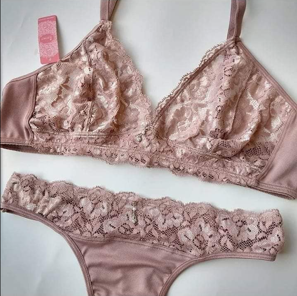 Producto - BRALETTE Y LESS DE ENCAJE C/MICROFIBRA BELEN