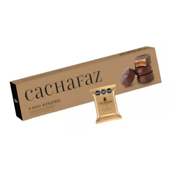 Producto - Mini Alfajor Relleno de Dulce de Leche con Cobertura (6u x caj) x 162g CACHAFAZ