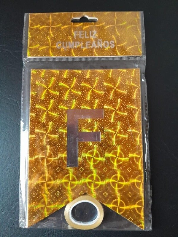 Producto - Banderín dorado holográfico