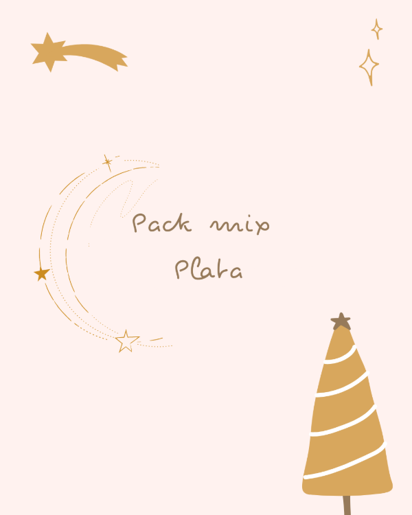 Producto - Navidad 2025 - Deco Navideña en tela - "Pack x 5 Unidades" -  PLATA