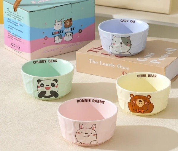 Producto - Set de bowls animalitos x4