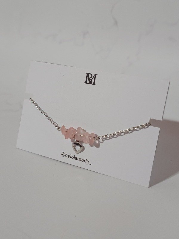 Producto - Pulsera corazón piedras