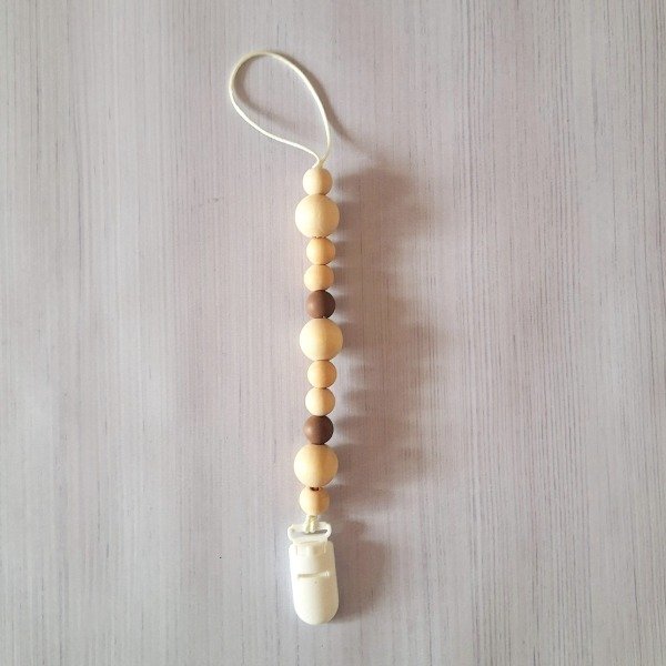 Producto - Portachupete Madera Libre de BPA Chocolate