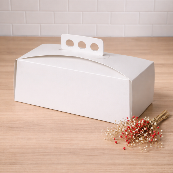 Producto - Caja tipo maletín para budín 30x15x10