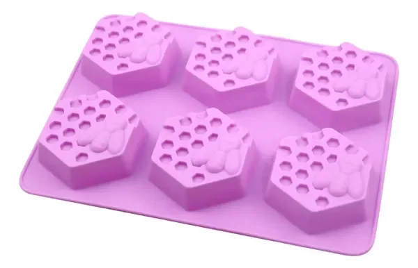 Producto - Molde Silicona Jabones Panal Hexagono x6 Ideal P/ Velas Jabones (029Z5)
