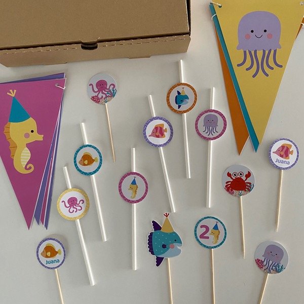 Producto - Party Box Animalitos Del Mar bonete