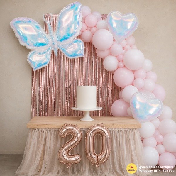 Producto - COMBO GLOBOS IRIDISCENTE MARIPOSA - 01839