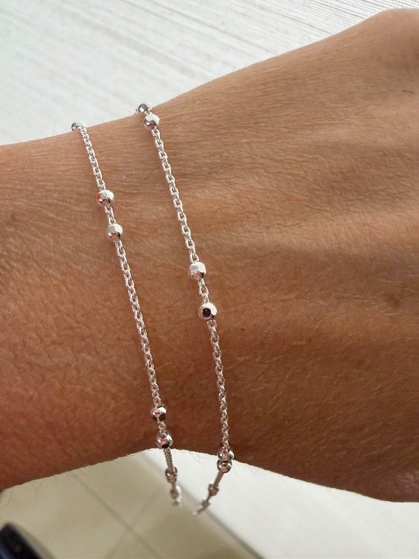Producto - Pulsera con bolitas facetadas plata 925